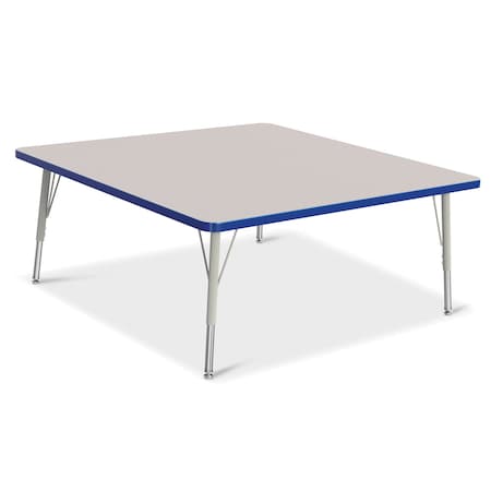 Jonti-Craft Berries Square Activity Table, 48 in. x 48 in., E-height, Freckled Gray/Blue/Gray 6418JCE003